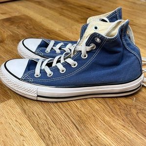 Converse Navy High Tops- size 7